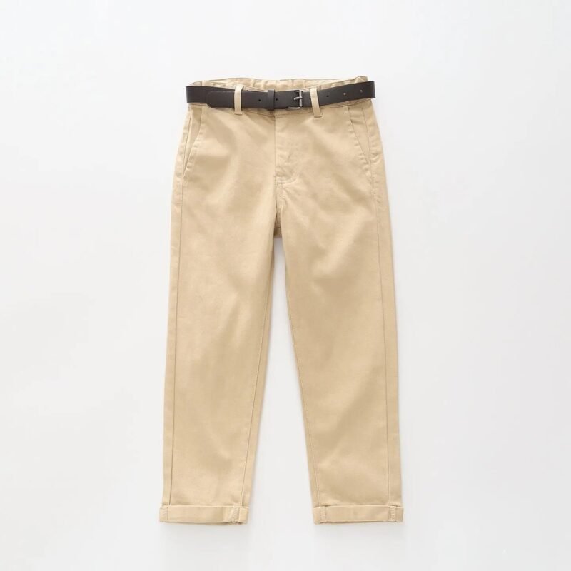 Sand Chinos with Brown Belt