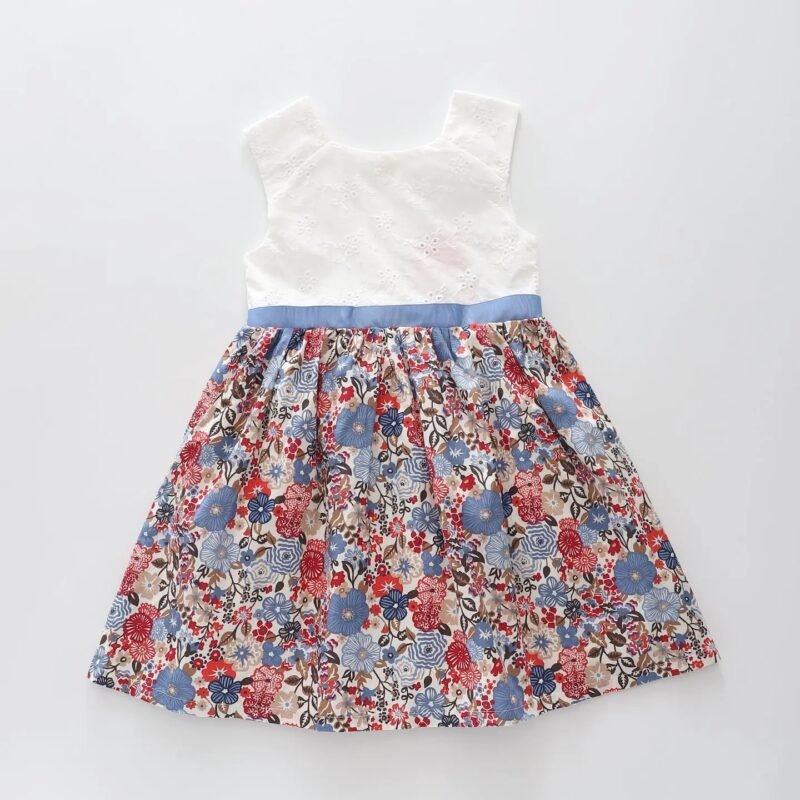 Powder Blue Flowers Dress