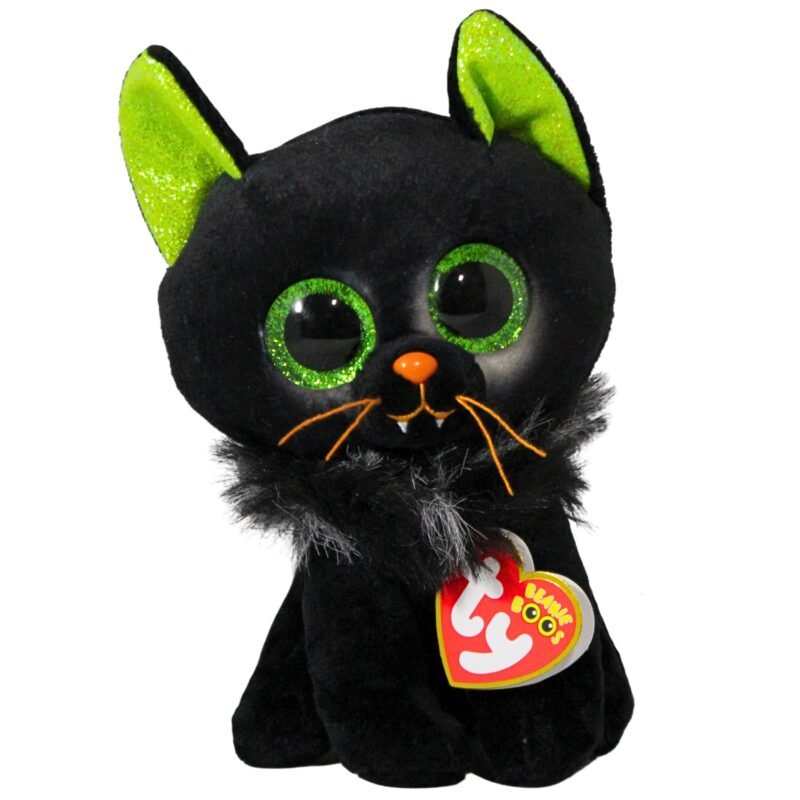 Ty Beanie Boos - Oleander the Black Cat. Glitter Eyes